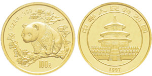 China, 100 Yuan, 1997, AU 31.1 g. ... 
