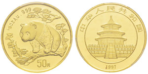 China, 50 Yuan, 1997, AU 15.55 g. ... 