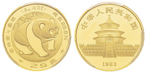 China, 25 Yuan, 1983, AU 7.77 g. ... 