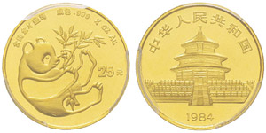 China, 25 Yuan, 1984, AU 7.77 g. ... 
