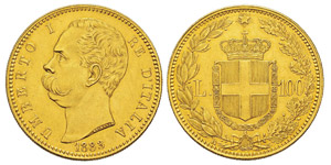 Italy, Umberto I 1878-1900 100 ... 