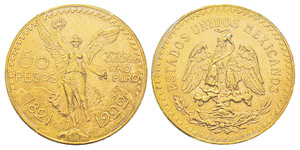 Mexico, 50 Pesos, 1922, AU 41.66 ... 