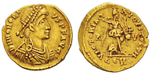 Honorius 393-423 Tremissis, ... 