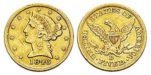 USA 5 Dollars, Dahlonega, 1846 D, ... 