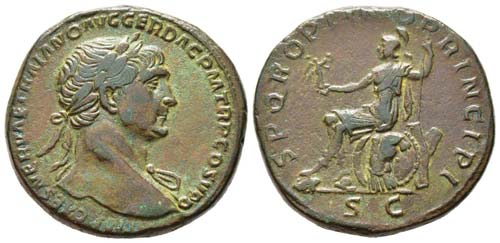 Traianus 98-117 Sesterce, Rome, ... 