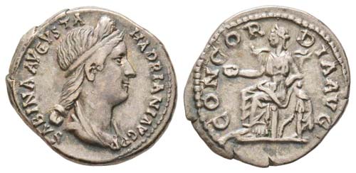 Hadrianus pour Sabina, Augusta ... 