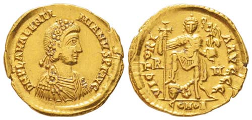 Valentinianus 425-455 Solidus, ... 