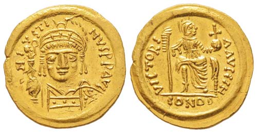 Iustinus II 565-578 Solidus, Monte ... 