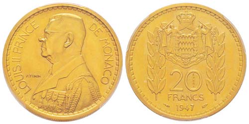 Monaco, Louis II 1922-1949 20 ... 
