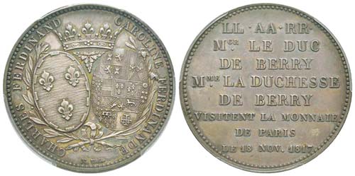Louis XVIII, Monnaie de visite, ... 