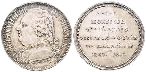 Louis XVIII, Module du 5 Francs ... 