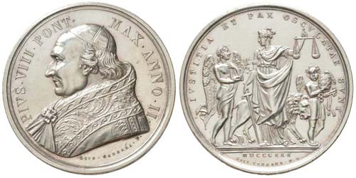 Pius VIII 1829-1830 Médaille, ... 
