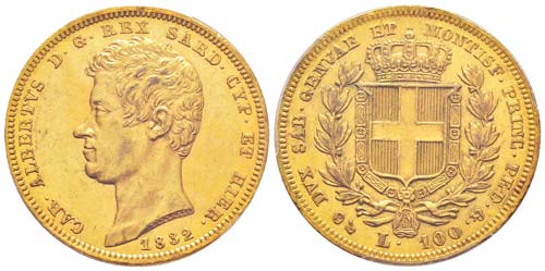 Carlo Alberto 1831-1849 100 lire, ... 