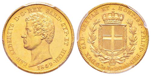 Carlo Alberto 1831-1849 20 lire, ... 