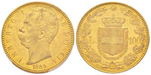 Umberto I 1878-1900  100 lire, ... 