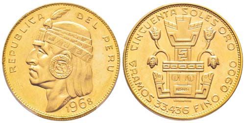 Peru, 50 Soles Inca, 1968, AU ... 