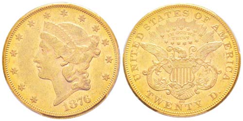 USA, 20 Dollars, Carson City, 1876 ... 
