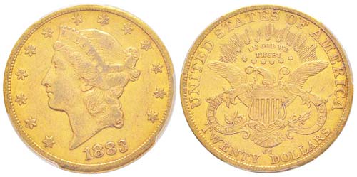 USA, 20 Dollars, Carson City, 1883 ... 