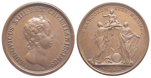 Médaille Bronze Louis XIV, 14 mai ... 