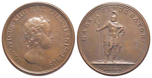 Médaille Bronze Louis XIV, 1646, ... 