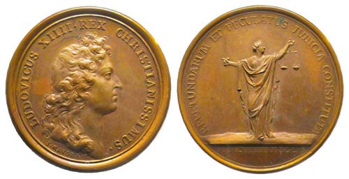 Médaille Bronze Louis XIV,1661, ... 