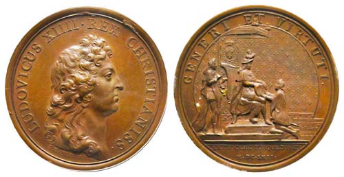 Médaille Bronze Louis XIV, 1662, ... 