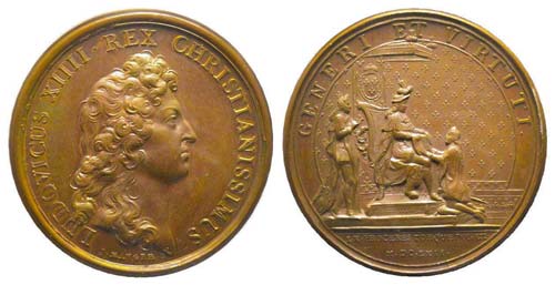 Médaille Bronze Louis XIV, 1662, ... 