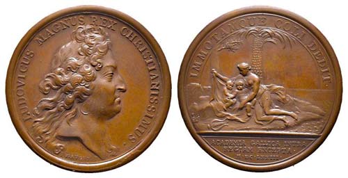 Médaille Bronze Louis XIV, 1673, ... 