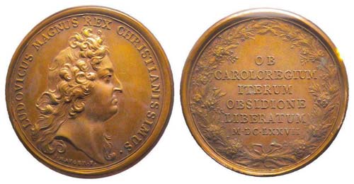Médaille Bronze Louis XIV, Levée ... 
