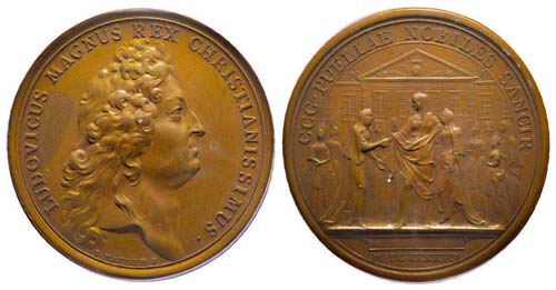 Médaille Bronze Louis XIV, Maison ... 
