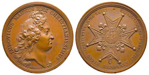 Médaille Bronze Louis XIV, 1693, ... 