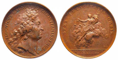 Médaille Bronze Louis XIV, Paix ... 