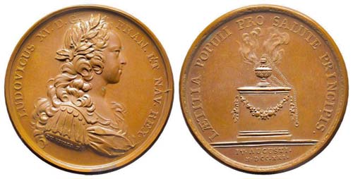 Médaille Bronze Louis XV, ... 