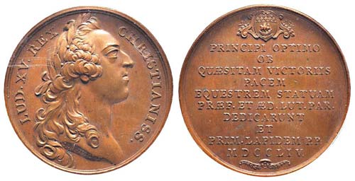 Médaille Bronze Louis XV, Pose la ... 