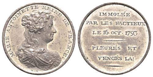 France, Médaille, Mort de Marie ... 