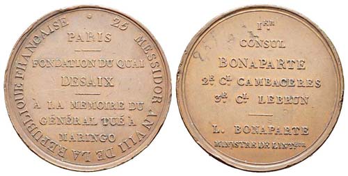 France, Médaille, AN VIII (1800), ... 