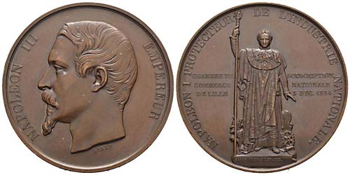 France, Médaille, 1854, Second ... 