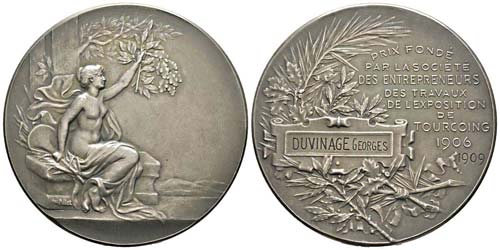 France, Médaille, 1909, ... 