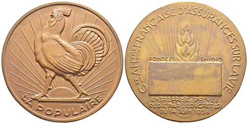 France, Médaille, 1938, 79.01 gr, ... 