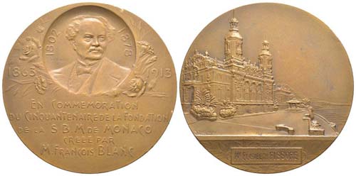 Monaco, 1913, Médaille en bronze ... 