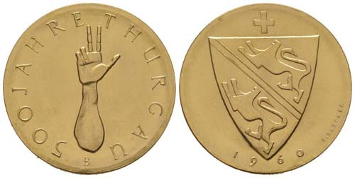 Suisse, 1940, Médaille en or, 500 ... 