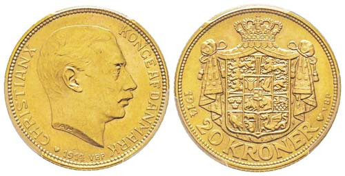 Danemark, Frederik VIII 20 Kroner, ... 