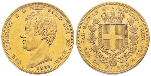 Carlo Alberto 1831-1849 100 lire, ... 