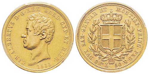 Carlo Alberto 1831-1849 50 lire, ... 