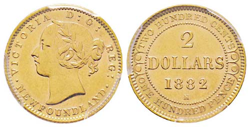 Newfoundland 2 Dollars, 1882H, ... 