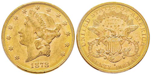 USA 20 Dollars, 1878 S,  San ... 
