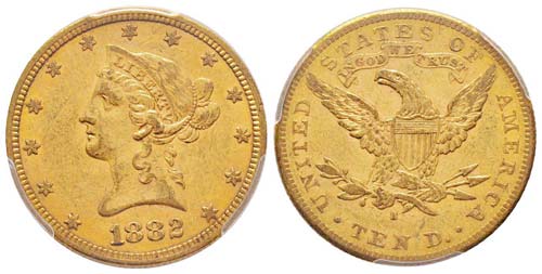 USA 10 Dollars, 1882 S,  San ... 
