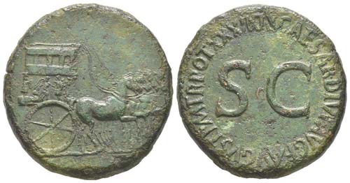 Tiberius 14 - 37
Sestertius, Rome, ... 