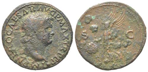 Nero 54 - 68
As, Lugdunum, 66-67, ... 