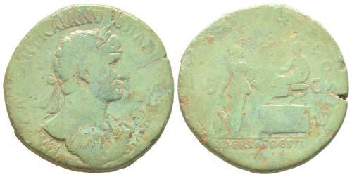 Hadrianus  117 - 138
Sestertius, ... 
